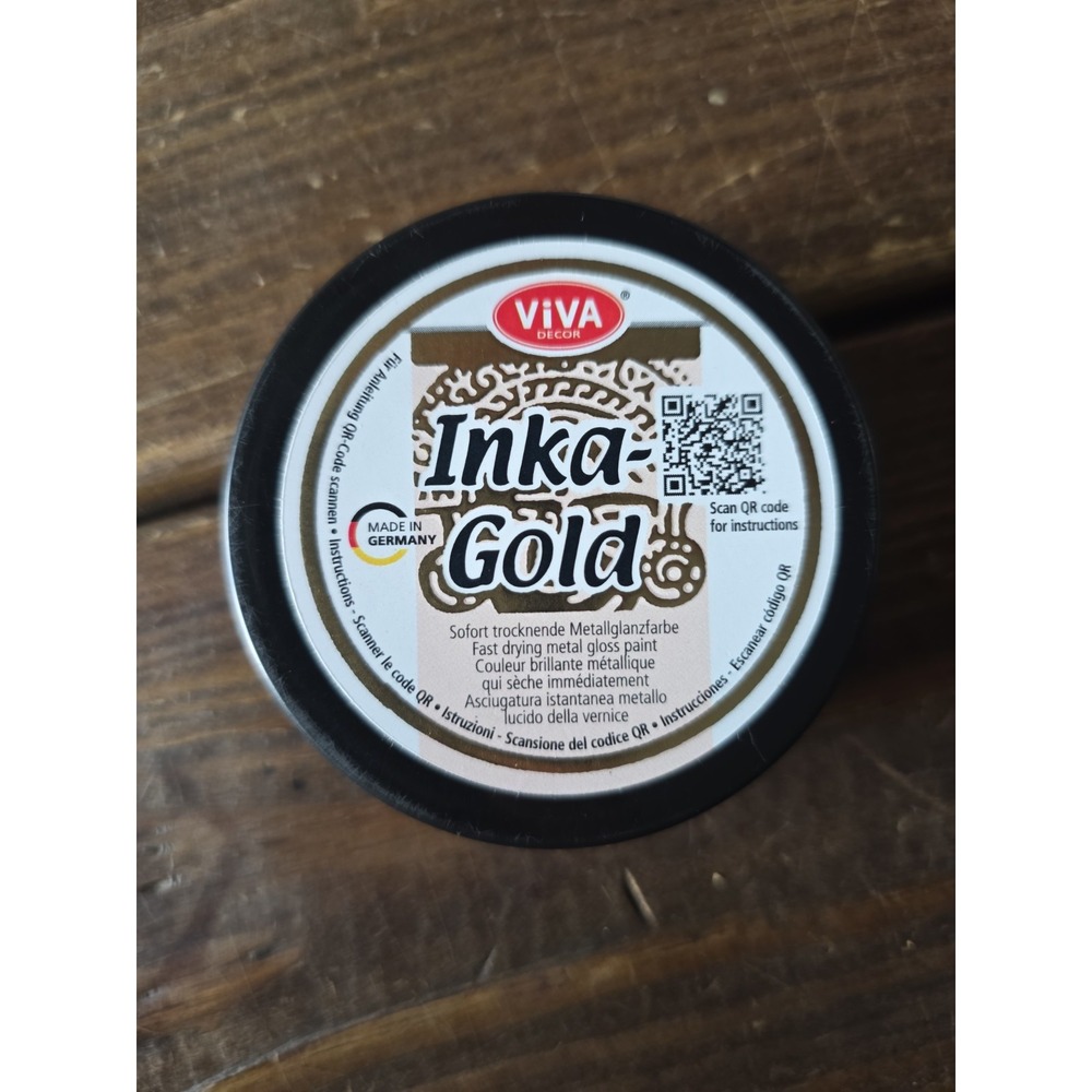 Inka Gold Gilding Wax 2.3 oz Metallic Polishing Paste Gold Brown Decor    9087